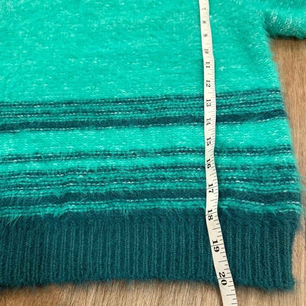 Anthropologie Pilcro Eyelash Short-Sleeve Jumper Women’s Sz Small Green Preppy - Picture 8 of 9